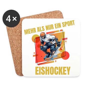Mehr als nur ein Sport - Untersetzer (4er-Set) - Weiß - Vorne