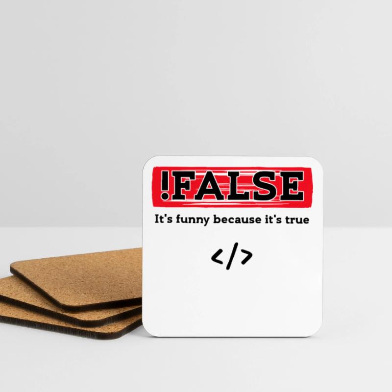 Code Debug Programmer Developer Funny Sayings Coasters (set of 4)