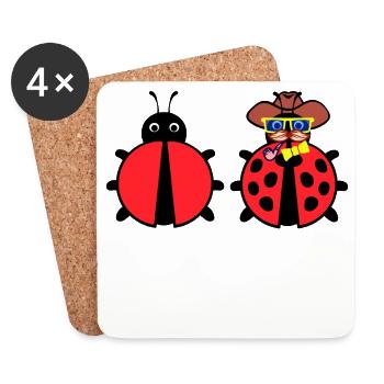 Bugs Debug Developer Bugfixing Programmierer - Untersetzer (4er-Set) - Weiß - Vorne