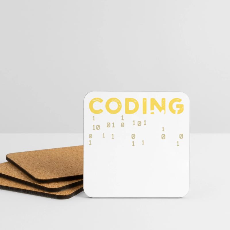 Coden Statement Développeur Programmeur Scripting Dessous de verre (lot de 4)