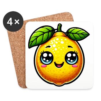 Citron Citrons - Dessous de verre (lot de 4) - blanc - Devant