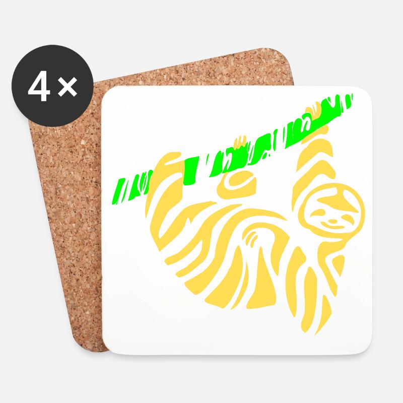 Sloth - Coasters (set of 4) - white