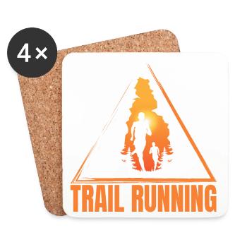 Trail Running - Untersetzer (4er-Set) - Weiß - Vorne