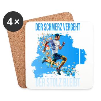Der Schmerz vergeht - Der Stolz bleibt - Untersetzer (4er-Set) - Weiß - Vorne