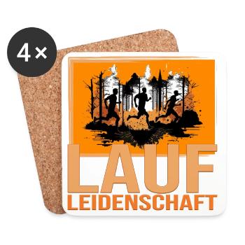 Lauf Leidenschaft - Untersetzer (4er-Set) - Weiß - Vorne
