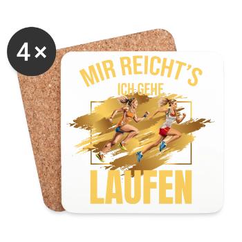 Mir reicht's, ich gehe Laufen - Untersetzer (4er-Set) - Weiß - Vorne
