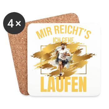 Mir reicht's, ich gehe Laufen - Untersetzer (4er-Set) - Weiß - Vorne