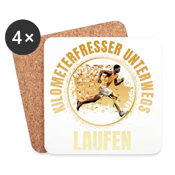Kilometerfresser unterwegs - Untersetzer (4er-Set) - Weiß - Vorne