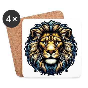Lion - Coasters (set of 4) - white - Front