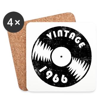 Vintage 1966 - Untersetzer (4er-Set) - Weiß - Vorne