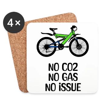 Bicycle Statement Refueling Energy Storage - Coasters (set of 4) - white - Front