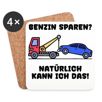 Auto Statement Refueling Energy Storage Energy - Coasters (set of 4) - white - Front