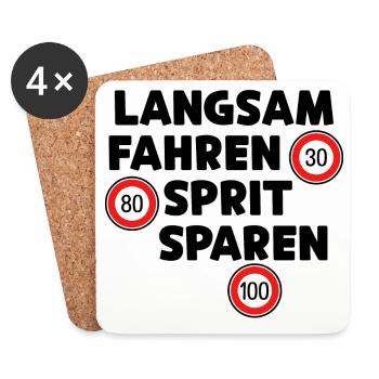 Gas Station Refueling Statement Drive Gasoline Engine - Coasters (set of 4) - white - Front
