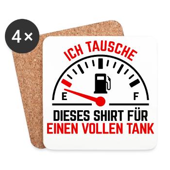 Gas Station Gasoline Statement Refueling Electricity Energy - Coasters (set of 4) - white - Front