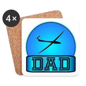 Glider Dad - Coasters (set of 4) - white - Front