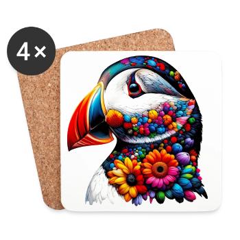 Puffin - Coasters (set of 4) - white - Front
