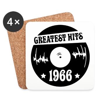 Vintage 1966 - Untersetzer (4er-Set) - Weiß - Vorne
