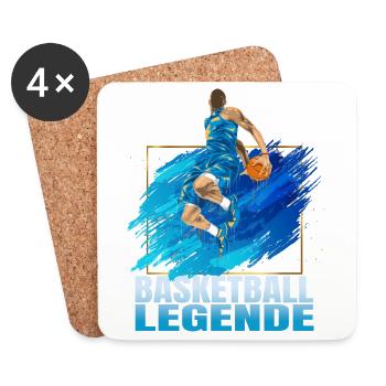 Basketball Legende - Untersetzer (4er-Set) - Weiß - Vorne