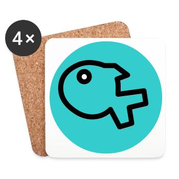 little fish - Coasters (set of 4) - white - Front