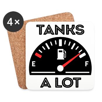 Energy Gasoline Statement Energy Storage Refueling - Coasters (set of 4) - white - Front