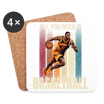 All you Need is Basketball - Untersetzer (4er-Set) - Weiß - Vorne