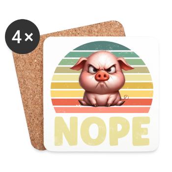 Pig - Coasters (set of 4) - white - Front