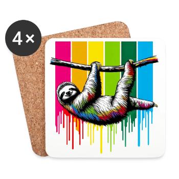 Sloth - Coasters (set of 4) - white - Front
