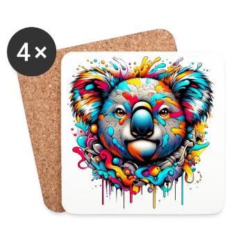 Koala - Coasters (set of 4) - white - Front