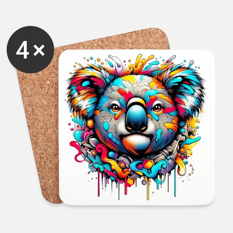Koala - Untersetzer (4er-Set) - Weiß