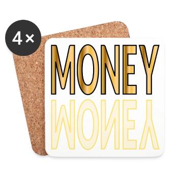 MONEY WEALTH - Coasters (set of 4) - white - Front