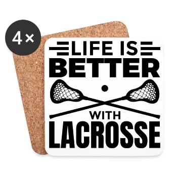 Lacrosse Player Motivation - Coasters (set of 4) - white - Front