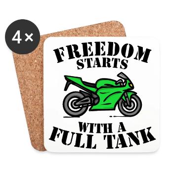 Engine Refueling Statement Gas Station Energy Storage - Coasters (set of 4) - white - Front