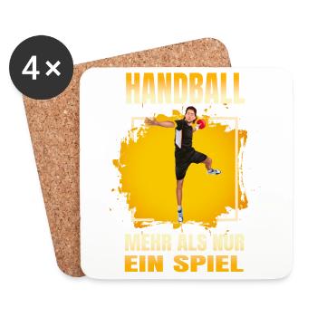 Handball - Mehr als nur ein Spiel - Untersetzer (4er-Set) - Weiß - Vorne