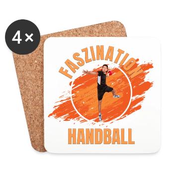 Faszination Handball - Untersetzer (4er-Set) - Weiß - Vorne