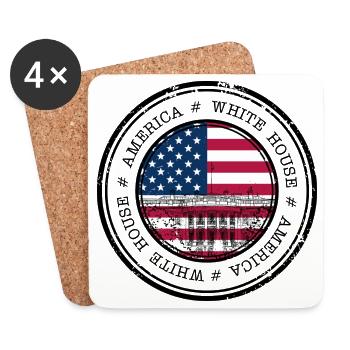 Flagline Capitol Circle - Coasters (set of 4) - white - Front