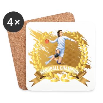 Handball Champion - Untersetzer (4er-Set) - Weiß - Vorne