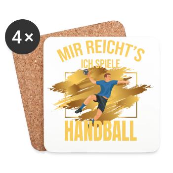 Mir reicht's, ich spiele Handball - Untersetzer (4er-Set) - Weiß - Vorne