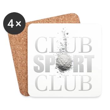 CLUB SPORT CLUB - Dessous de verre (lot de 4) - blanc - Devant