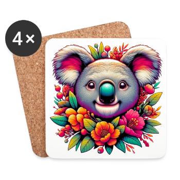 Koala - Coasters (set of 4) - white - Front