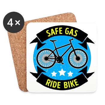Energy Storage Refueling Bicycle Electrical Energy - Coasters (set of 4) - white - Front