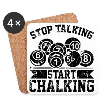 Funny billiard saying - Coasters (set of 4) - white - Front