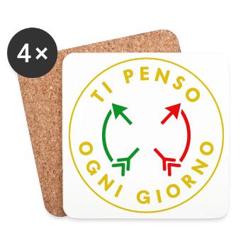 TI PENSO OGNI GIORNO - Dessous de verre (lot de 4) - blanc - Devant