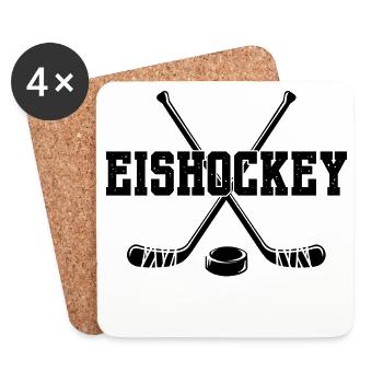 Wintersport Eishockey Snowboard Kalt Eis Schnee - Untersetzer (4er-Set) - Weiß - Vorne