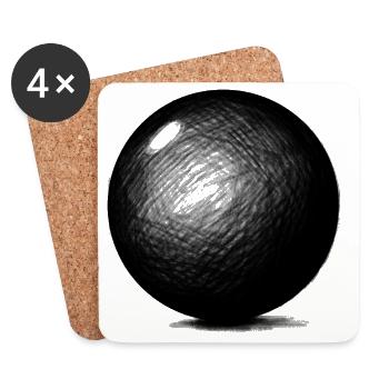 The Ball / Boule - Coasters (set of 4) - white - Front