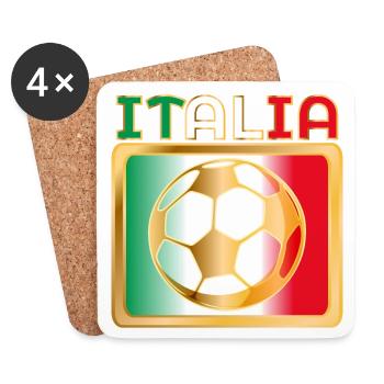ITALIEN FUSSBALL - Untersetzer (4er-Set) - Weiß - Vorne
