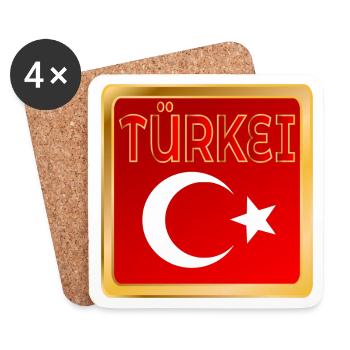 Türkei - Untersetzer (4er-Set) - Weiß - Vorne