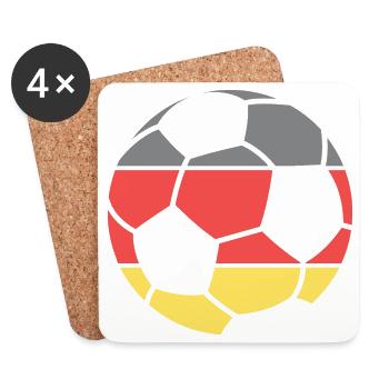 Team Deutschland Ball Symbol Turnier Sieger Logo - Untersetzer (4er-Set) - Weiß - Vorne
