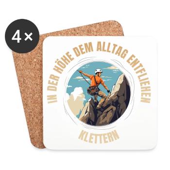 In der Höhe dem Alltag entfliehen - Untersetzer (4er-Set) - Weiß - Vorne