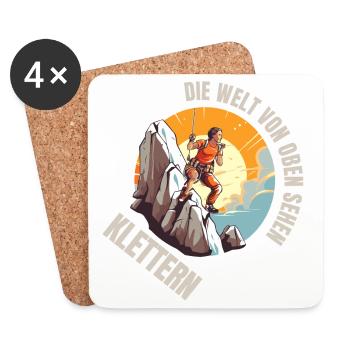 Die Welt von oben sehen - Untersetzer (4er-Set) - Weiß - Vorne