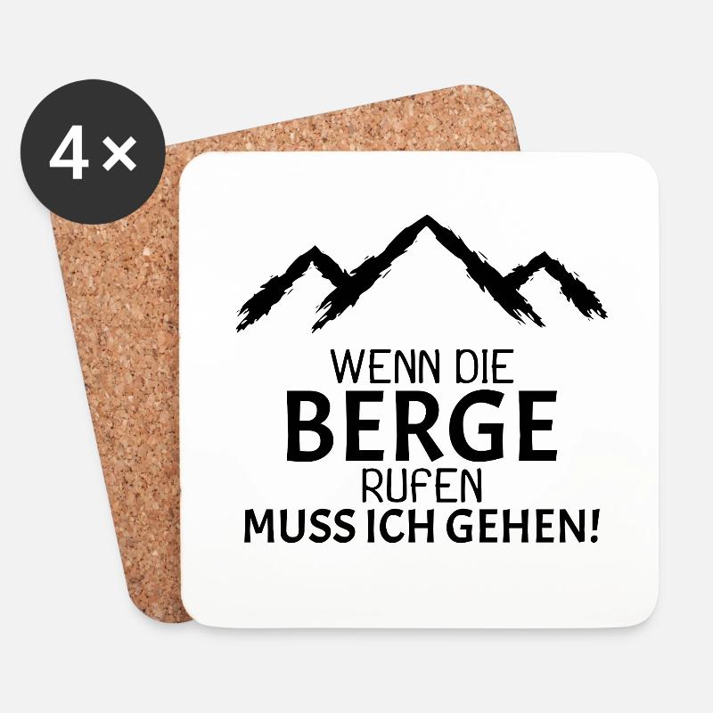 Berge Rufen Bergsteiger Geschenk - Untersetzer (4er-Set) - Weiß